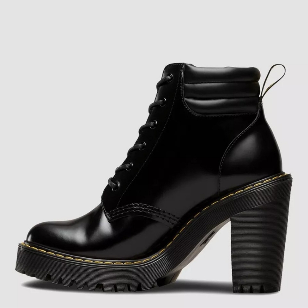 Doc Martin Persephone Black Chunky Heel Ankle Boots